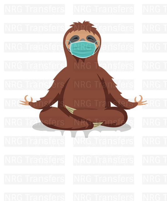 Namaste 6 Feet Away - Yoga, DTF TRANSFER, Heat Transfer, DTF Print