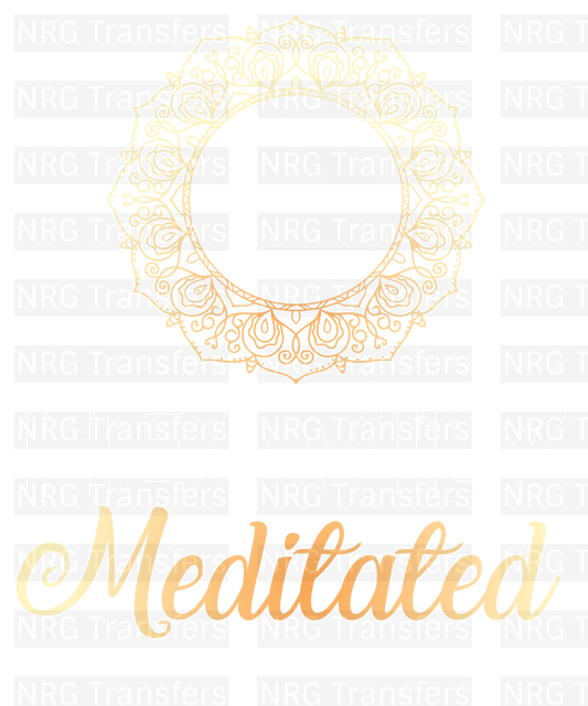 Heavily Meditated - Yoga, DTF TRANSFER, Heat Transfer, DTF Print