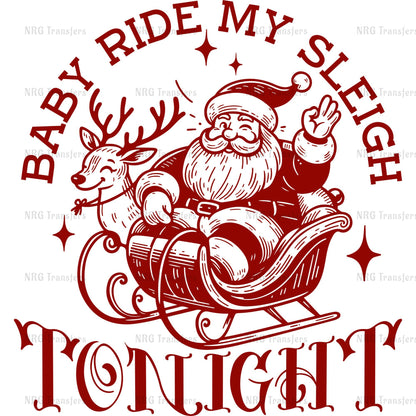 a santa clause riding a sleigh with reindeers