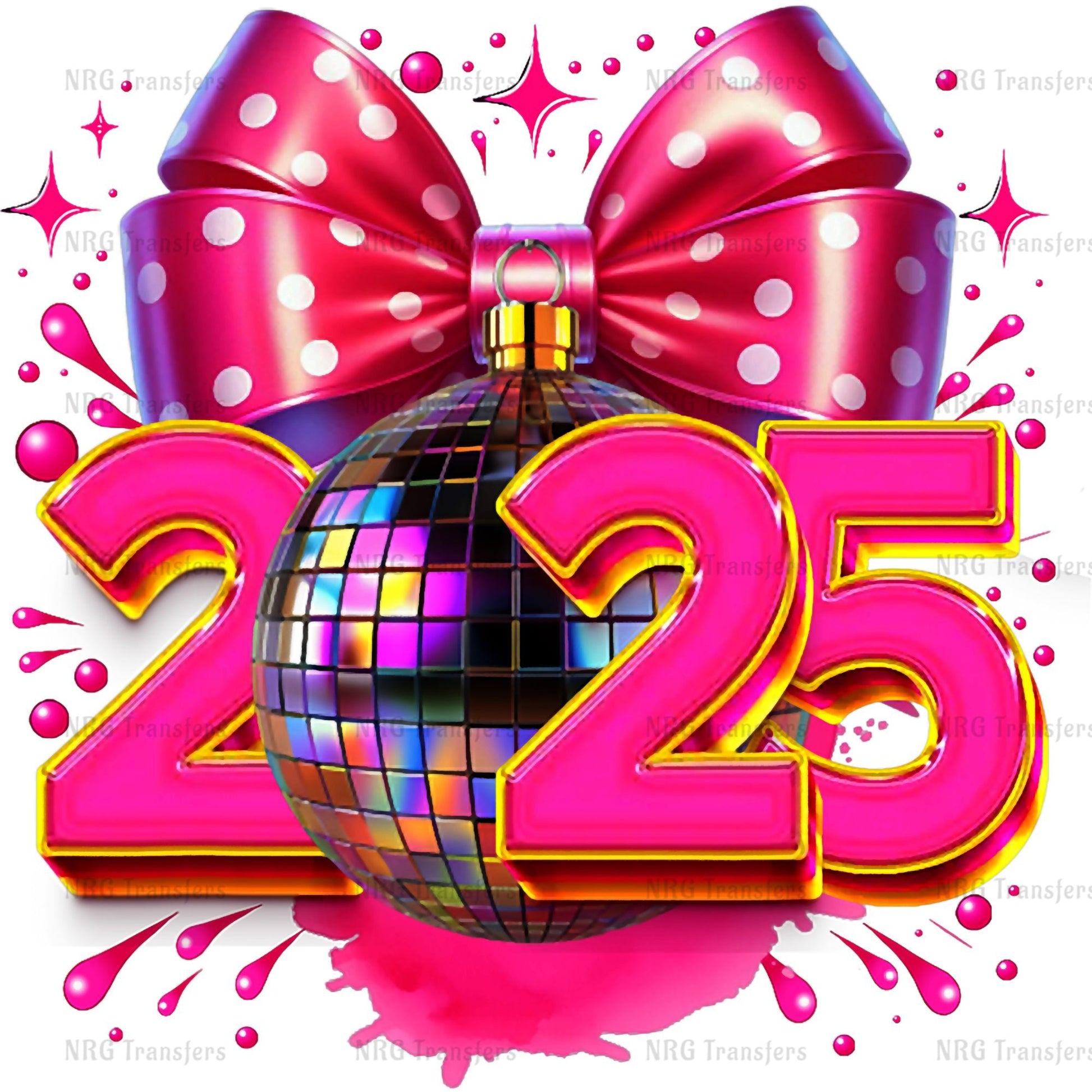 a disco ball with a bow and number twenty twenty twenty twenty twenty twenty twenty twenty