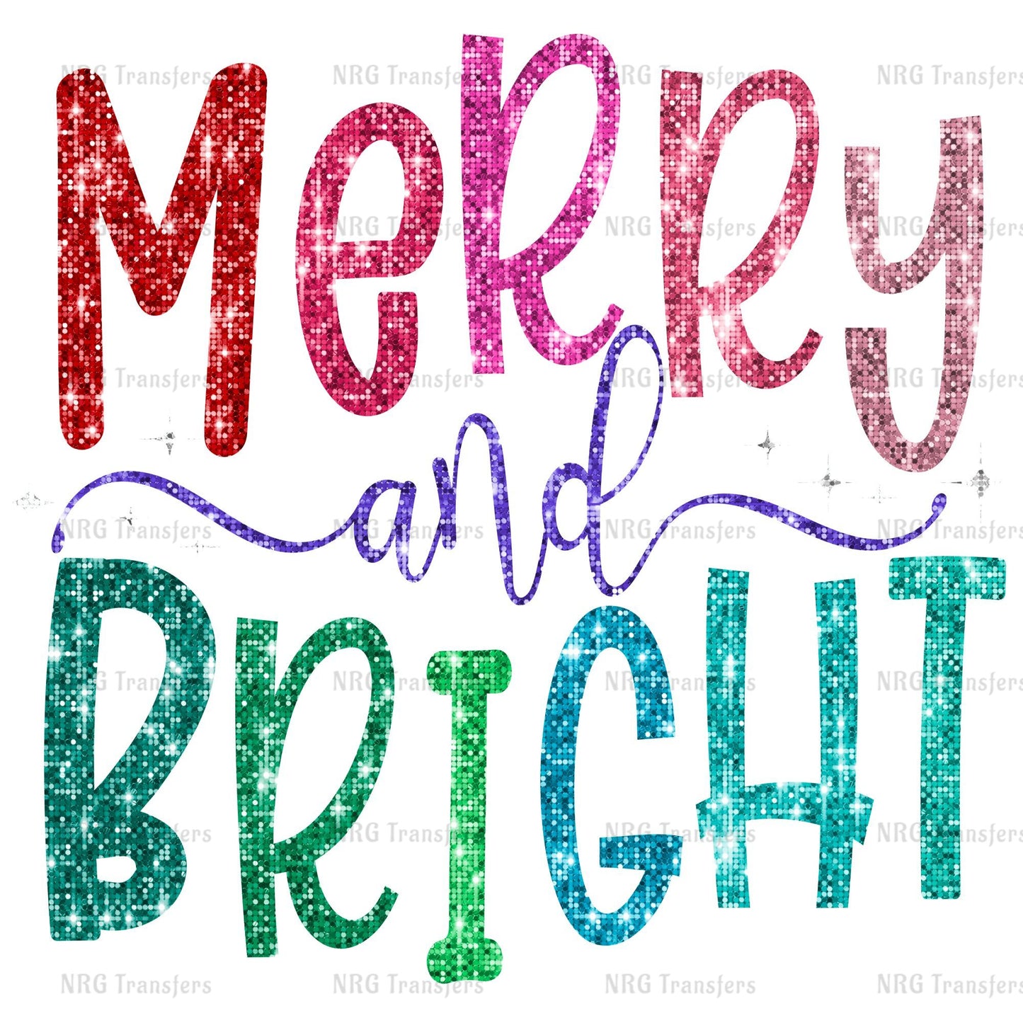 a merry and bright christmas card with the words merry and bright