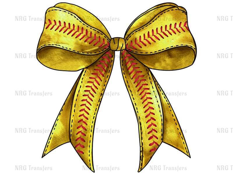 a baseball ribbon with a baseball stitch on it