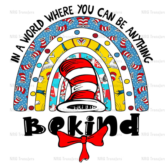 a cat in the hat saying i'm a world where you can be anything