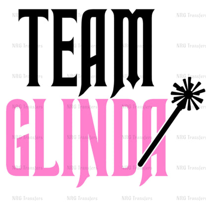 a black and pink team glinda logo