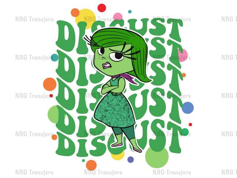 a girl with green hair and a green dress