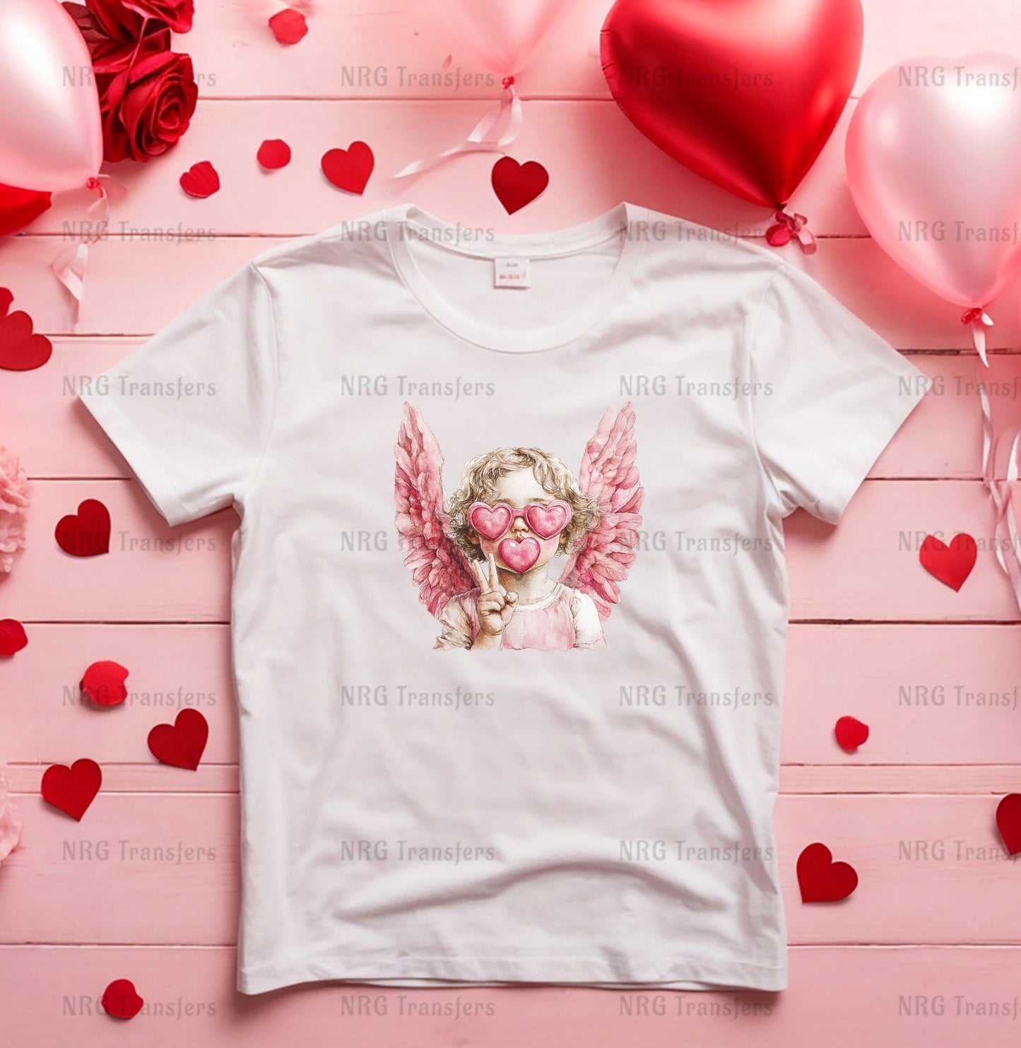 a t - shirt with a picture of an angel on it