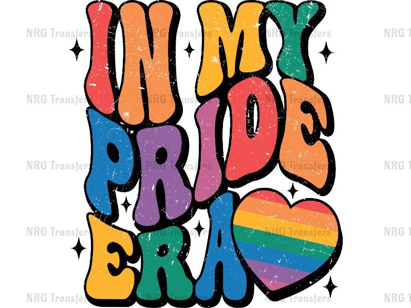 the phrase, in my pride pride, with a rainbow heart