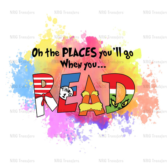 the words read on the places you'll go when you read