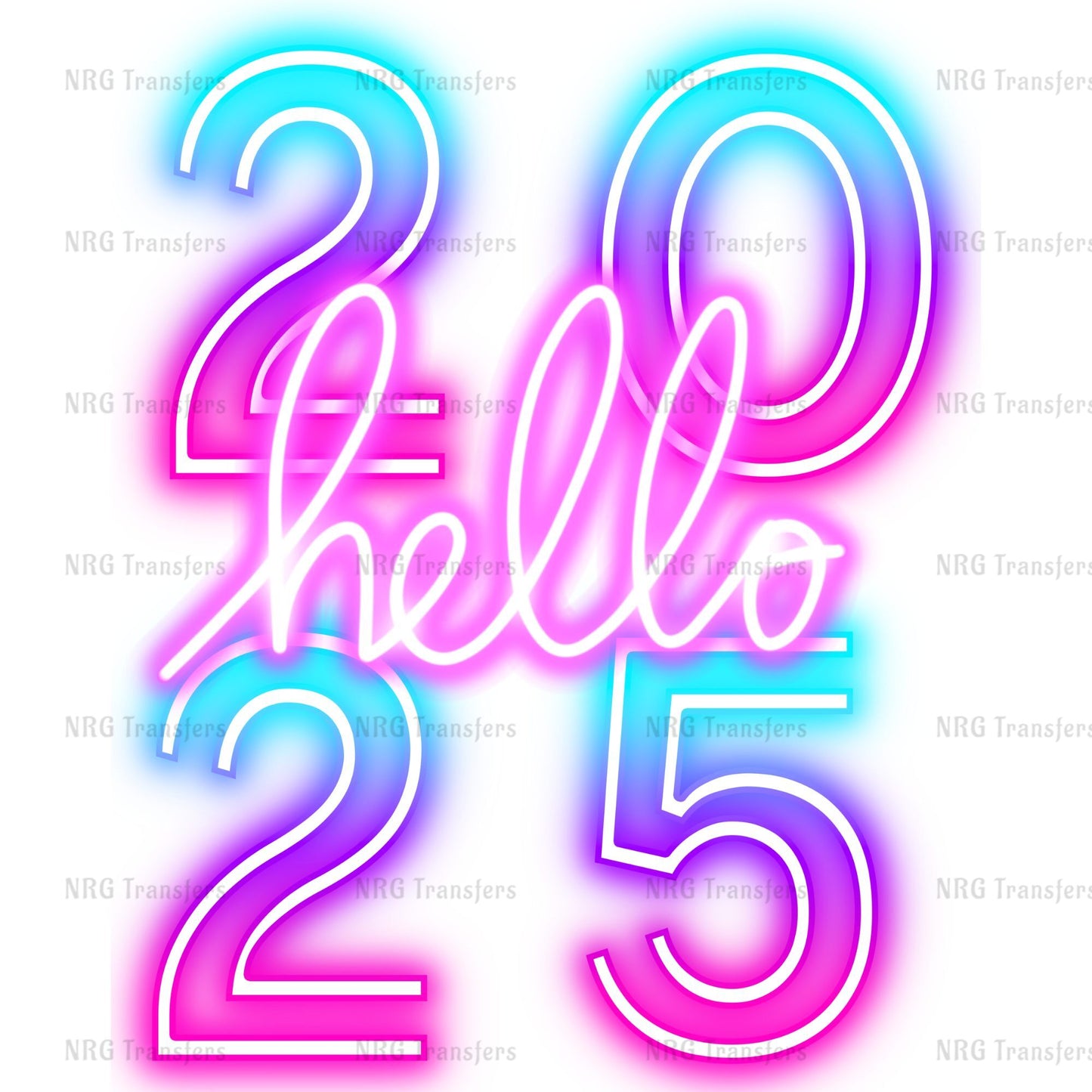 a neon sign that says hello 25