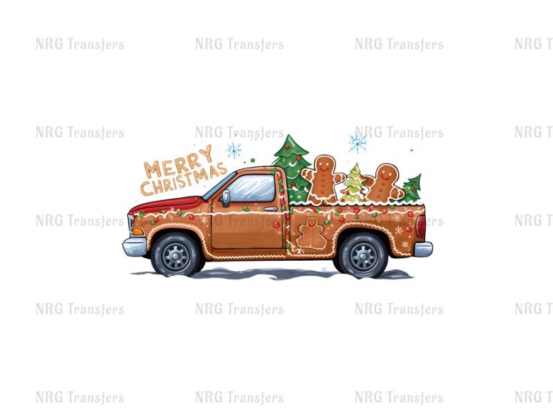 a truck with a christmas tree on the back of it