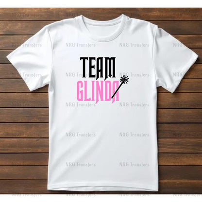 a white t - shirt with the words team glindd on it