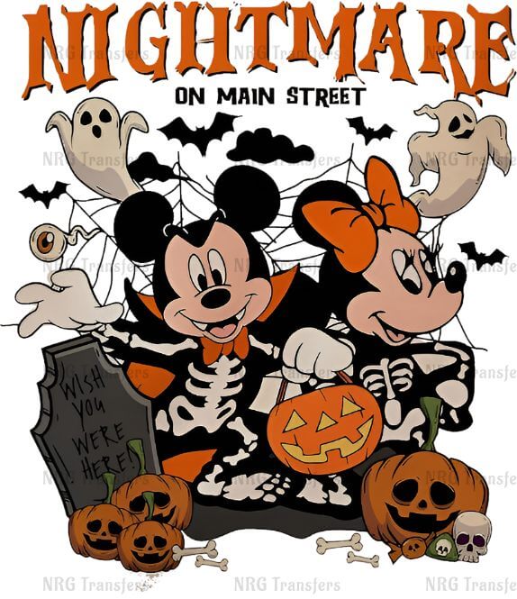 a mickey mouse and mickey mouse halloween scene