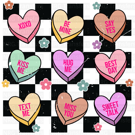 Conversion Hearts - DTF Print, Heat Transfer, Valentines Day, DTF Transfer