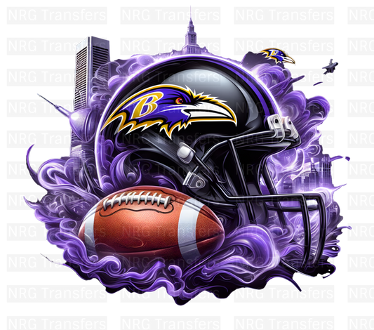 NFL Helmet #8 - Baltimore Ravens, PNG, DTF Transfer