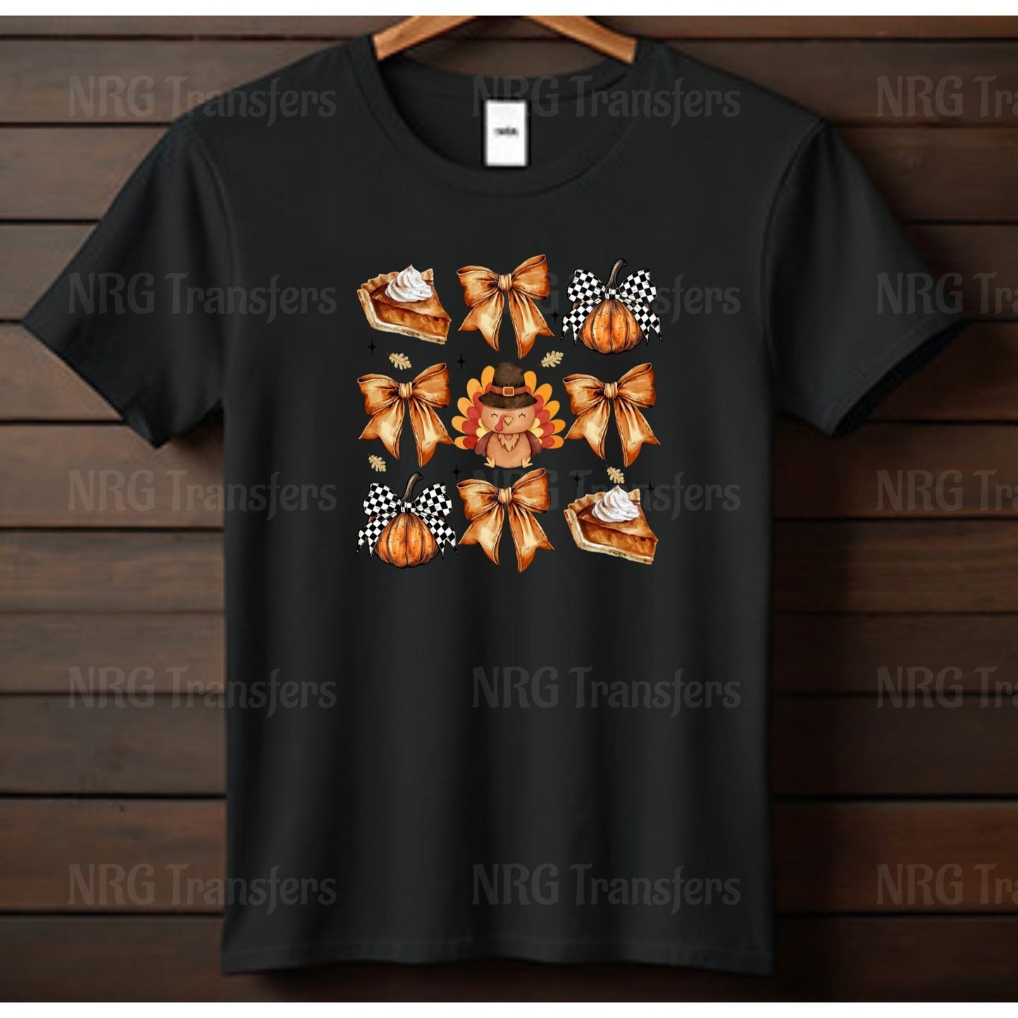 a black t - shirt with a picture of some food on it