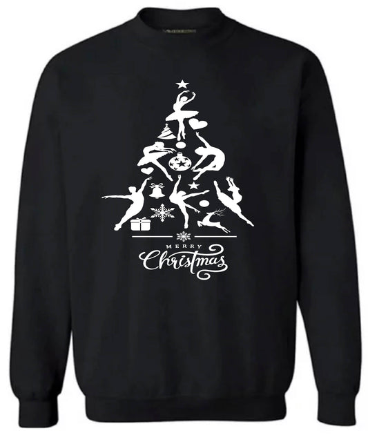 Dancer Tree Merry Christmas Sweatshirt