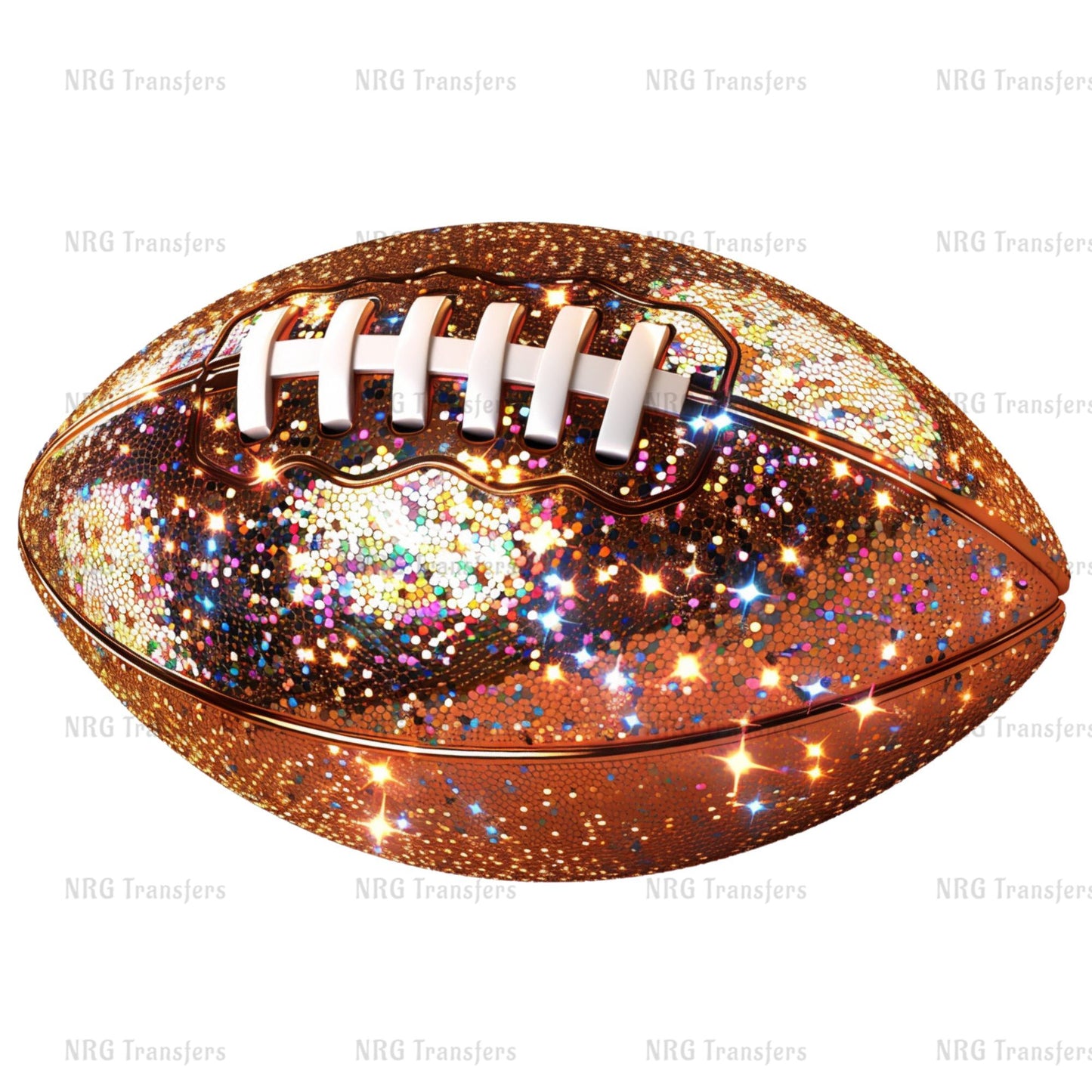 a football covered in glitters and stars