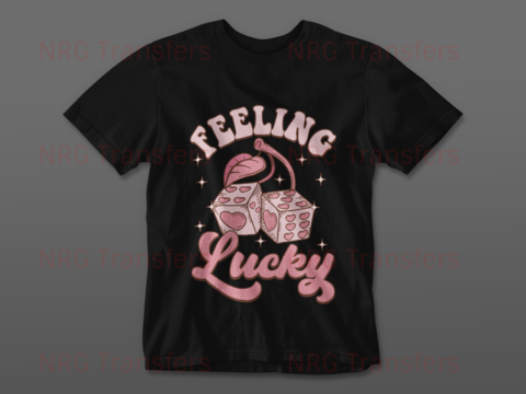 Feeling Lucky - DTF Print, Heat Transfer, Valentines Day, DTF Transfer