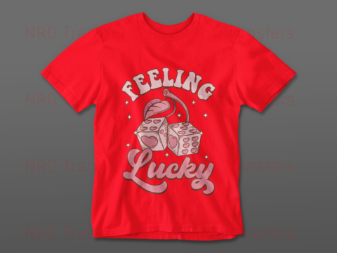 Feeling Lucky - DTF Print, Heat Transfer, Valentines Day, DTF Transfer