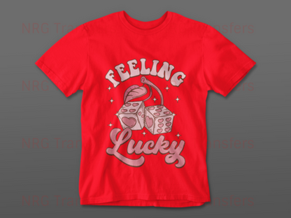 Feeling Lucky - DTF Print, Heat Transfer, Valentines Day, DTF Transfer