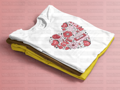 Love XO Valentine - DTF Print, Heat Transfer, Valentines Day, DTF Transfer