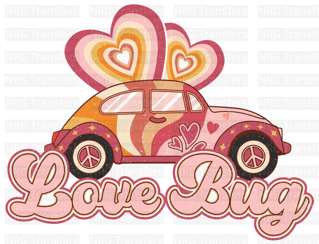 Love Bug - DTF Print, Heat Transfer, Valentines Day, DTF Transfer