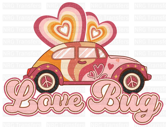 Love Bug - DTF Print, Heat Transfer, Valentines Day, DTF Transfer