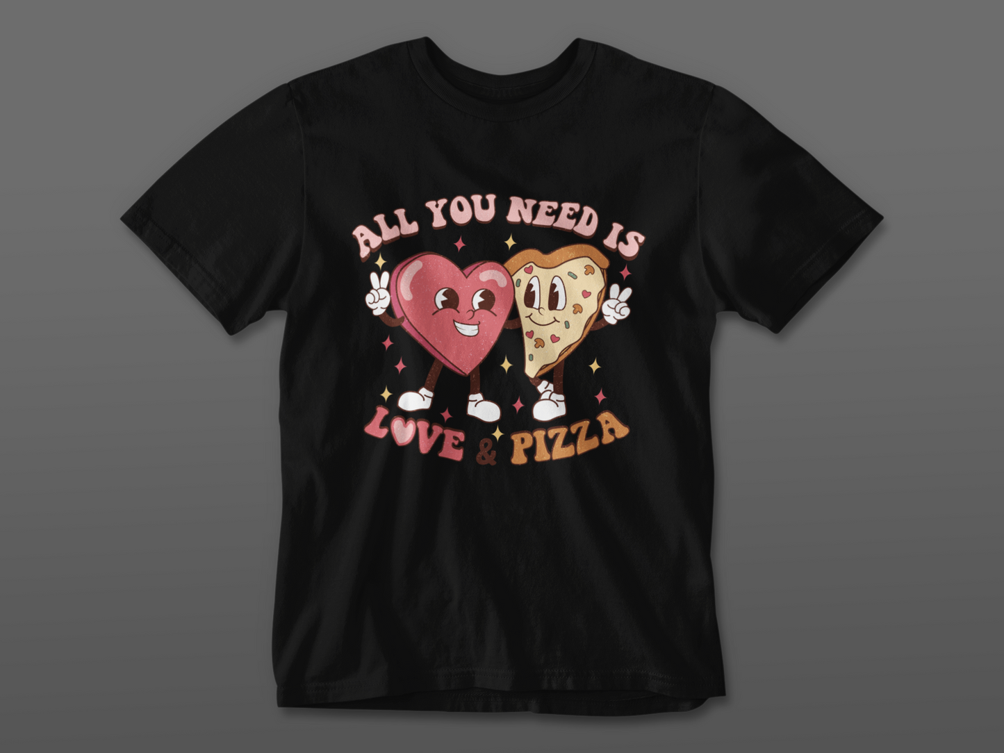 Love and Pizza - Valentines Day DTF Transfer, DTF Print, Heat Transfer