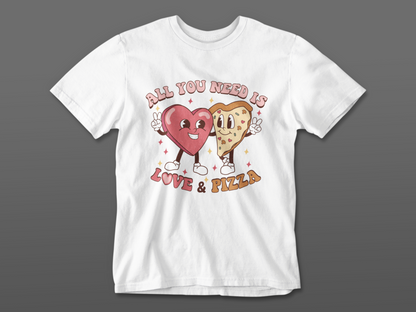 Love and Pizza - Valentines Day DTF Transfer, DTF Print, Heat Transfer