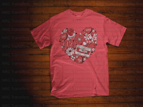 Love XO Valentine - DTF Print, Heat Transfer, Valentines Day, DTF Transfer