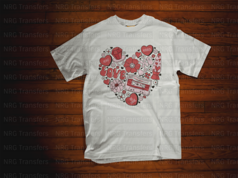 Love XO Valentine - DTF Print, Heat Transfer, Valentines Day, DTF Transfer