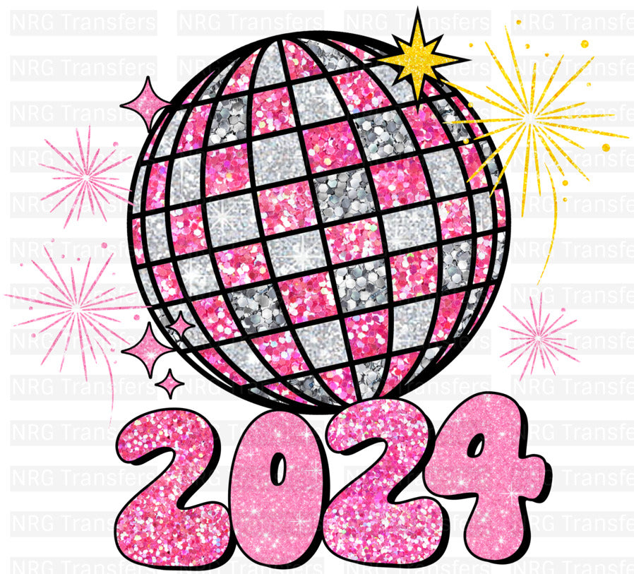 Pink Sparkle 2024 - DTF TRANSFER