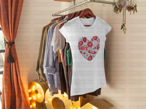 Love XO Valentine - DTF Print, Heat Transfer, Valentines Day, DTF Transfer