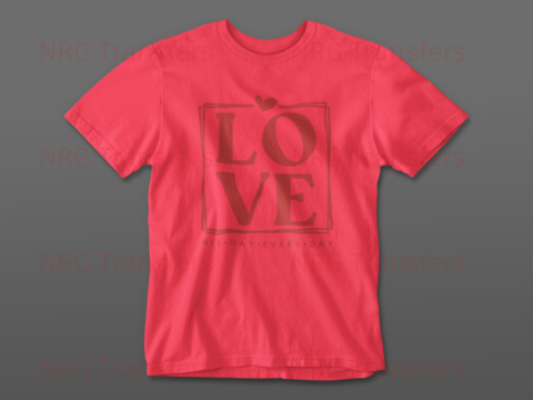 LOVE - Valentines Day DTF Transfer, DTF Print, Heat Transfer