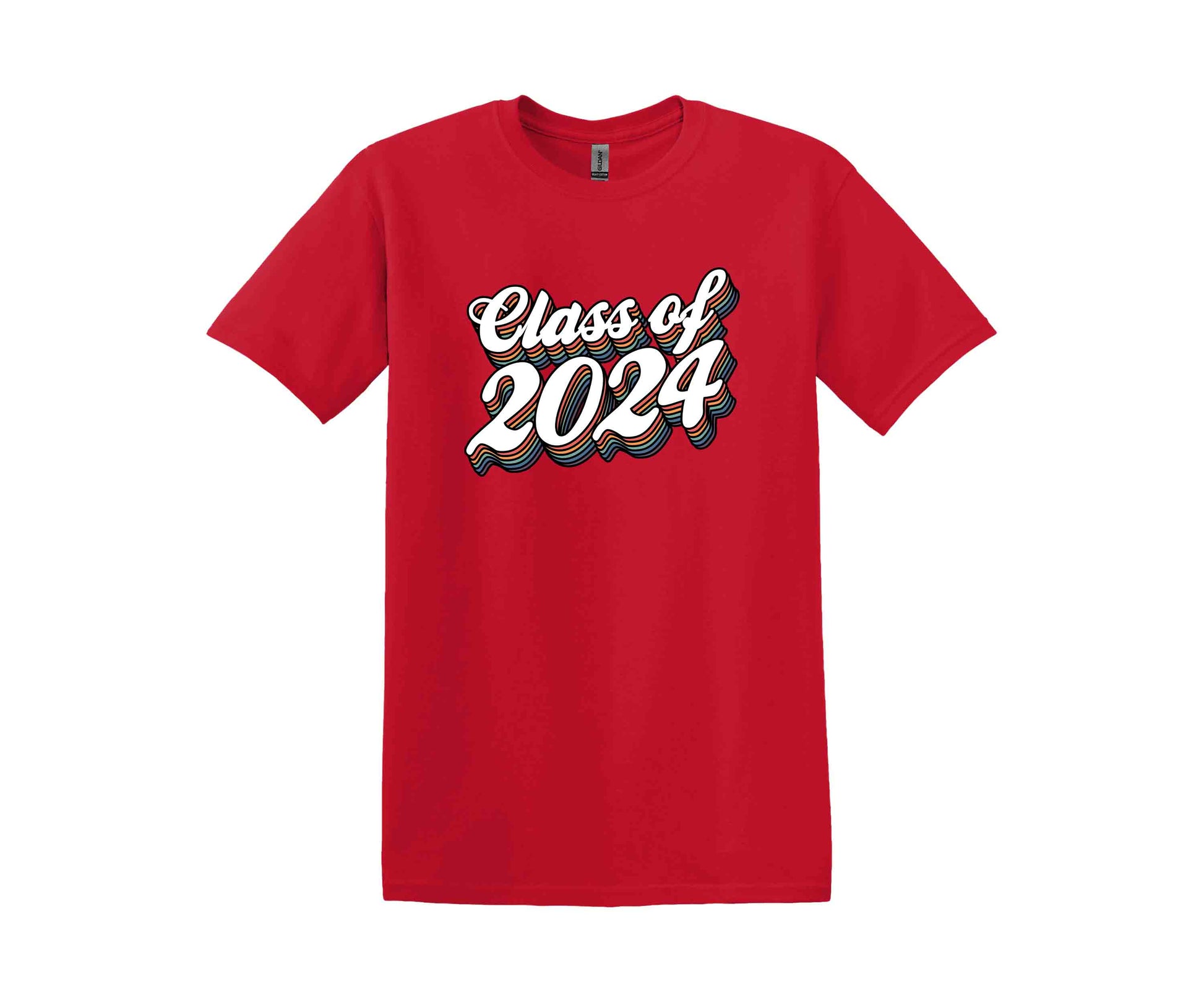 a red t - shirt with the class of 202 printed on it