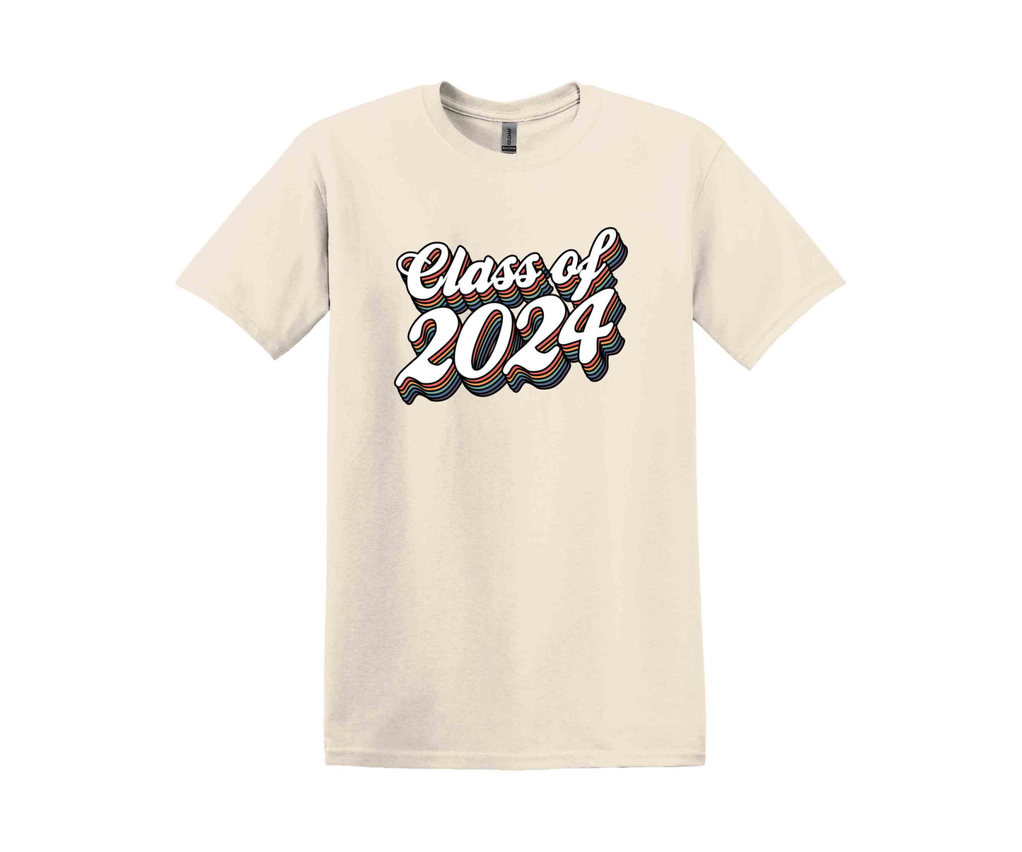 a white t - shirt with the words class of 2021 printed on it