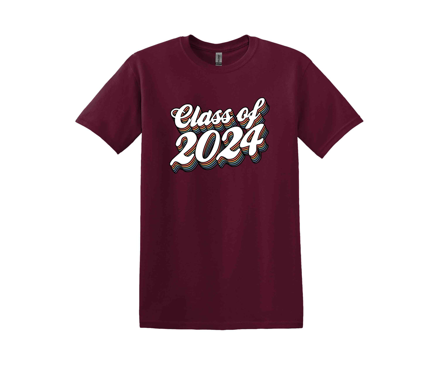 a maroon t - shirt with the class of 202 printed on it