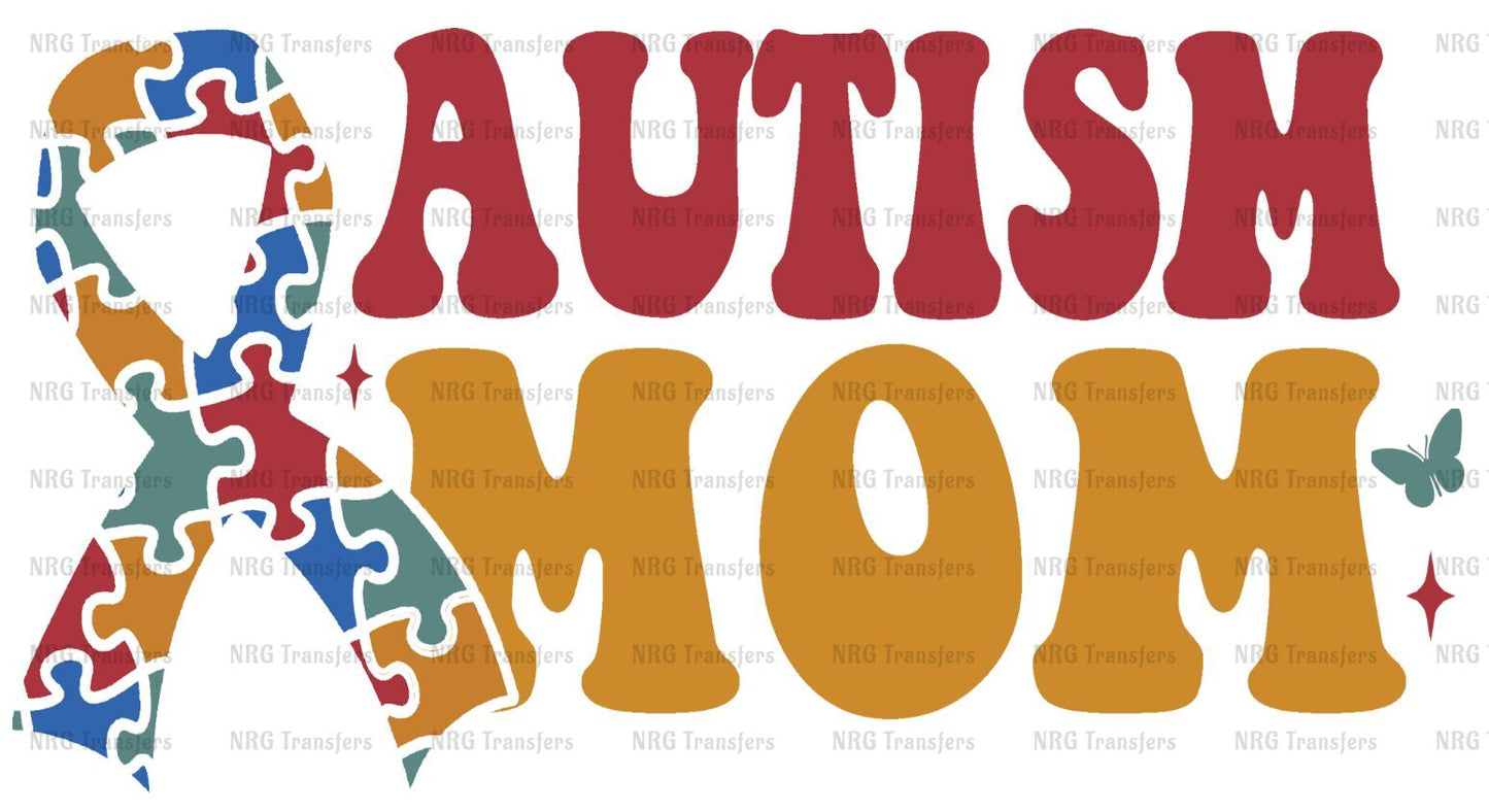 autism mom with puzzle pieces on it