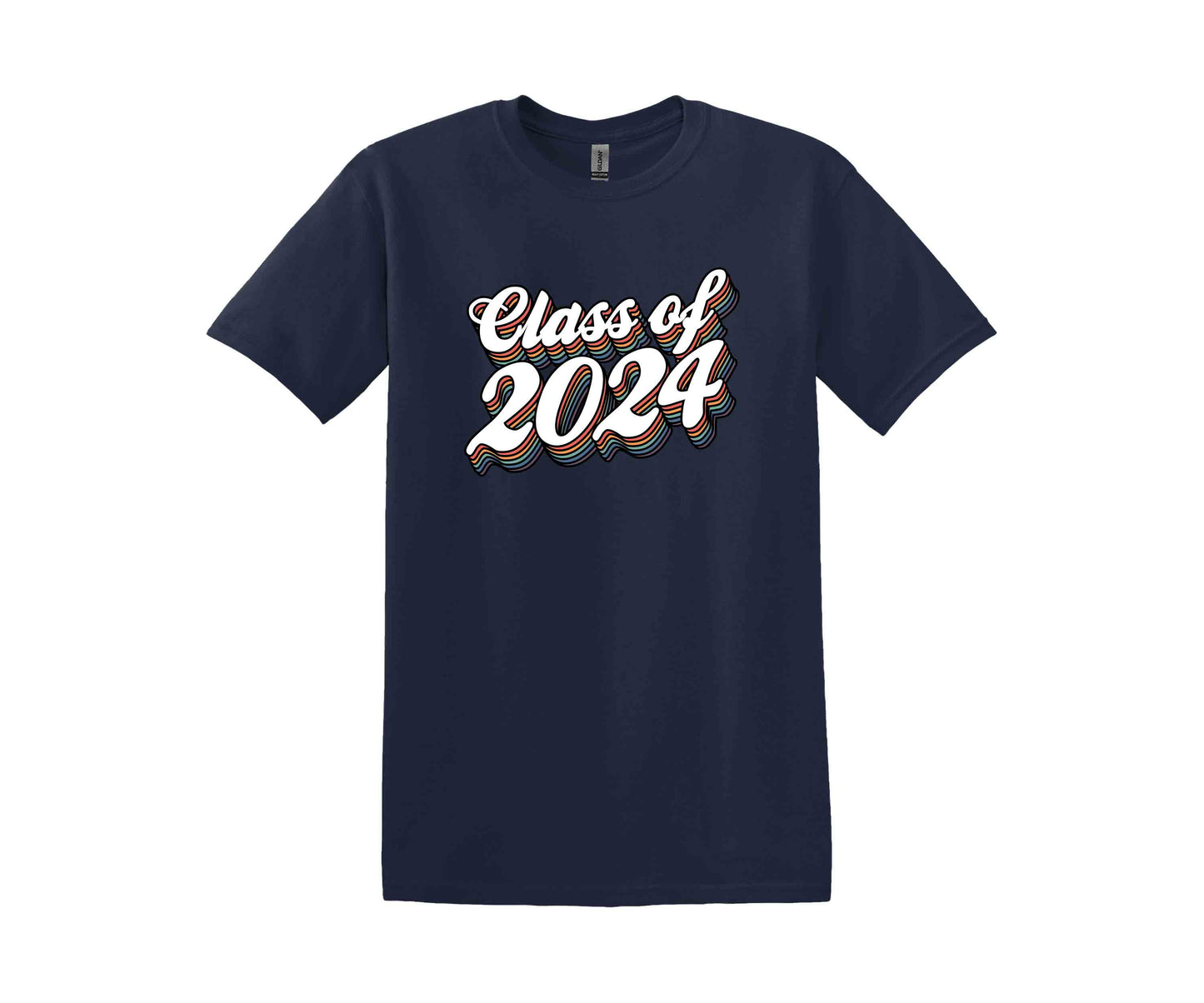 a navy t - shirt with the class of 202 printed on it