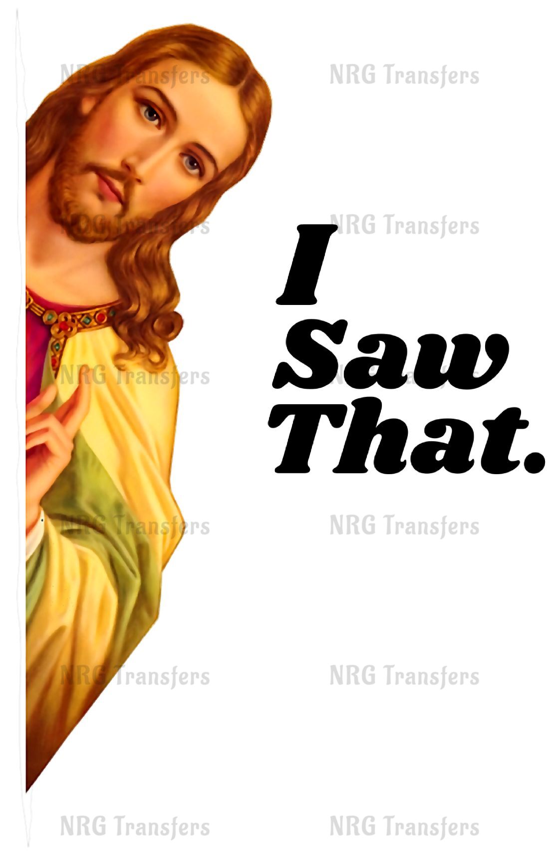 a picture of jesus with the words i saw that